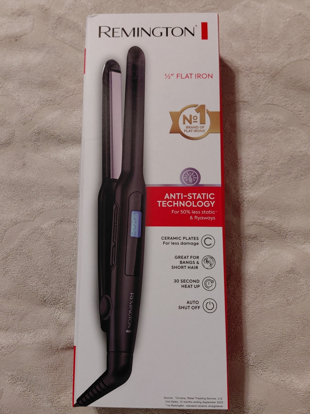 Remington 1/2" Flat Iron Anti Static Technology Styling Tool Model S37A10 New.